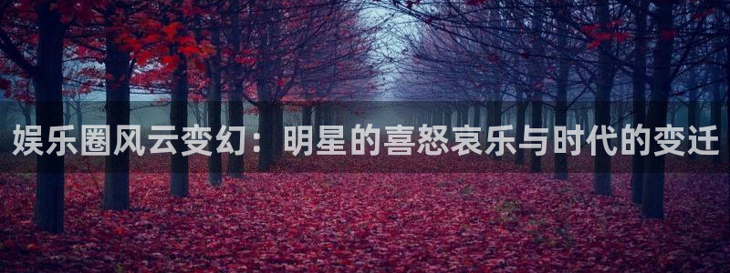 one游戏体育平台：娱乐圈风云变幻：明星的喜怒哀乐与时代的变迁